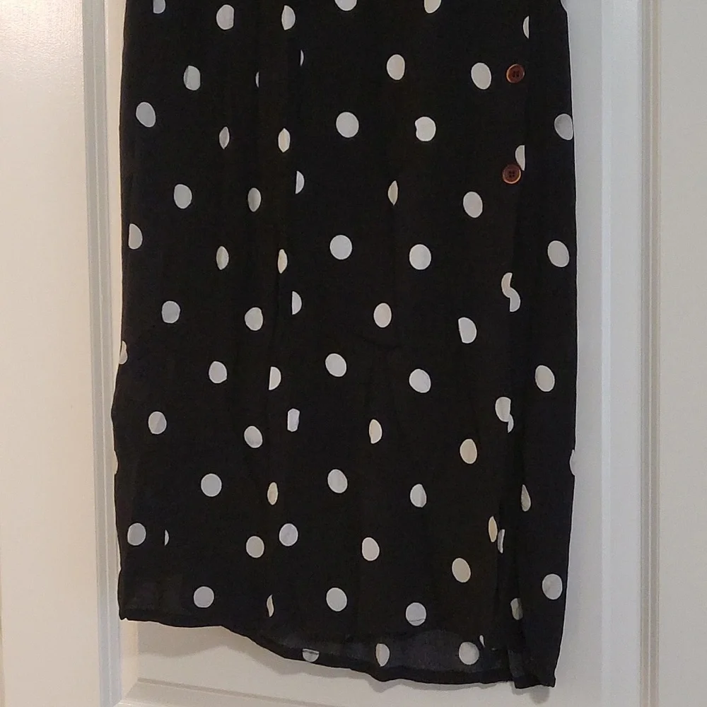 Free People Polka Dot Skirt w Buttons - gentle wear - Picture 3 of 6